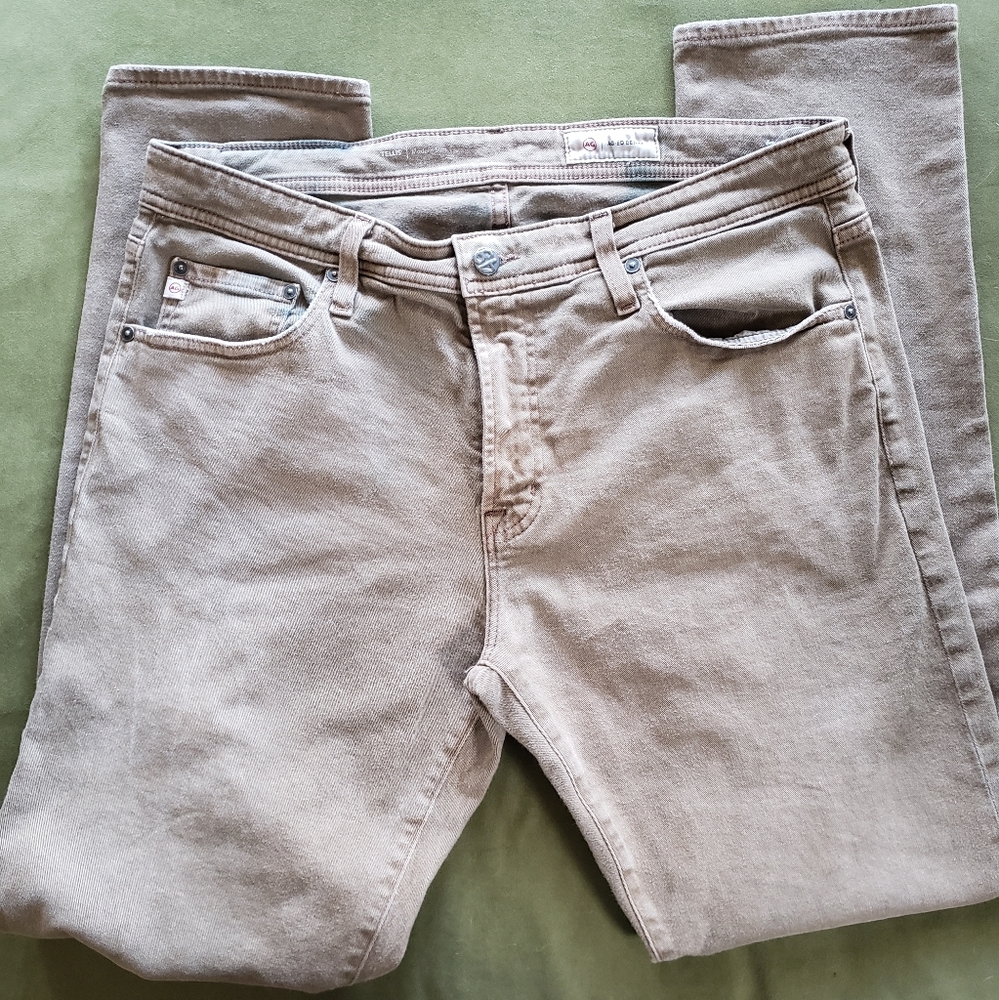 AG Adriano Goldschmied Tellis Modern Slim Tan Denim Jeans